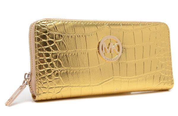 michael kors lommebok jet set monogram continental gylne Facebook psj72